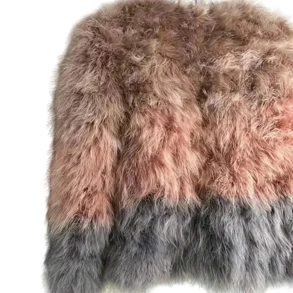 Pello Bello Women's Multicolor Feather Jacket Size M Party/Cocktail - Picture 12 of 16